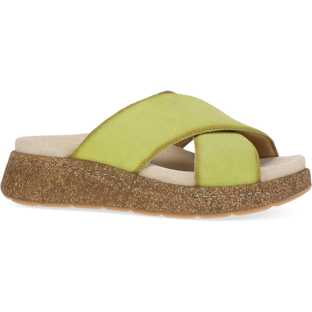 Dansko Bridget Sandal Lime Burnished Suede Leather Platform EU 39/ US 8.5 -9